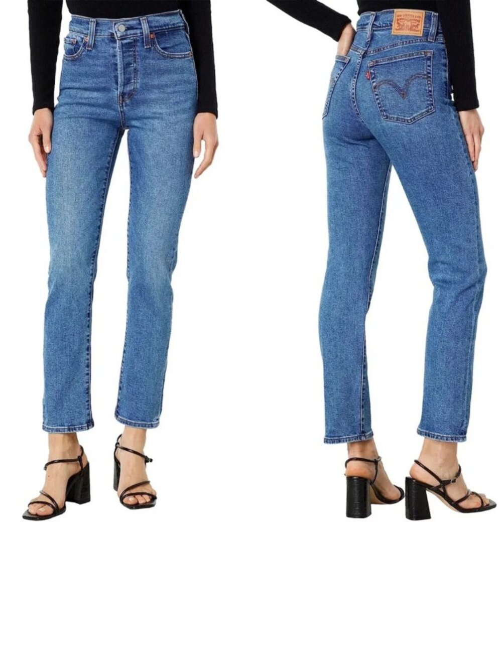 Levi's women's jeans size 31 medium wash wedgie straight high rise rigid denim